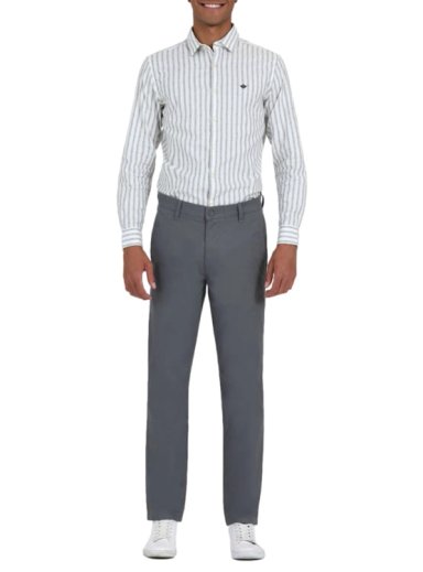 PANTALÓN ALGODÓN HOMBRE DOCKERS GRIS CASUAL CHINO - 4