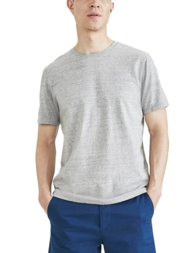 POLO MANGA CORTA ALGODÓN HOMBRE DOCKERS GRIS CREWNECK TEE