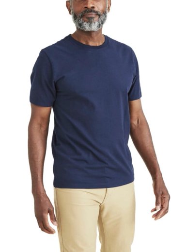 POLO MANGA CORTA ALGODÓN HOMBRE DOCKERS AZUL CREWNECK TEE - 1