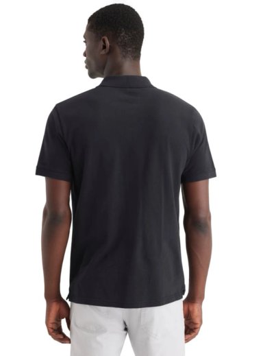 POLO PIQUE MANGA CORTA ALGODÓN HOMBRE DOCKERS NEGRO - 3