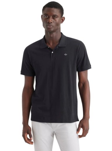 POLO PIQUE MANGA CORTA ALGODÓN HOMBRE DOCKERS NEGRO - 1