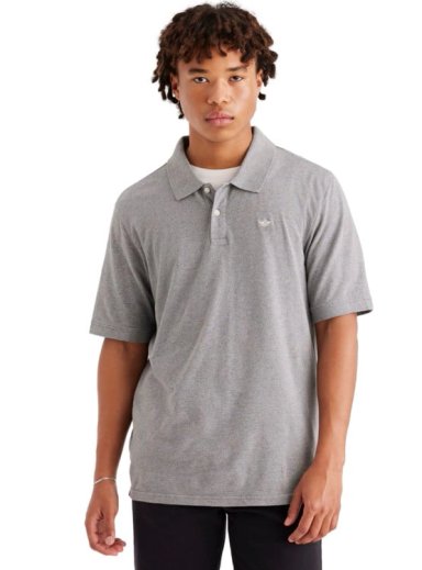 POLO MANGA CORTA ALGODÓN HOMBRE DOCKERS GRIS PIQUE 