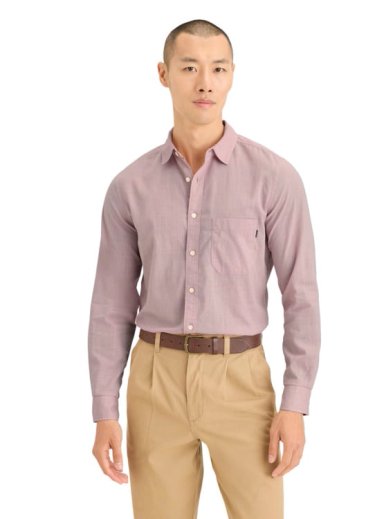 CAMISA MANGA LARGA ALGODÓN HOMBRE DOCKERS ROSADO CASUAL