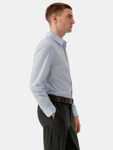 CAMISA MANGA LARGA ALGODÓN HOMBRE DOCKERS AZUL WORKDAY - 2