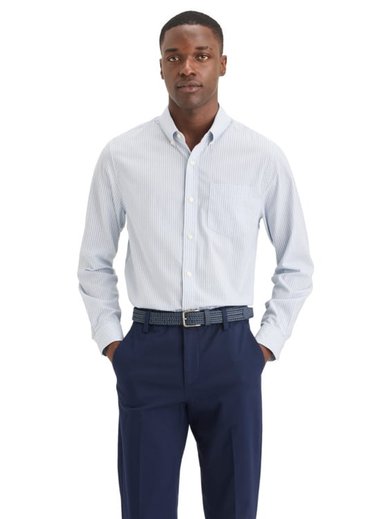 CAMISA MANGA LARGA ALGODÓN HOMBRE DOCKERS GRIS SIGNATURE