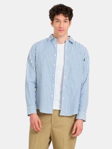 CAMISA MANGA LARGA ALGODÓN HOMBRE DOCKERS AZUL OXFORD