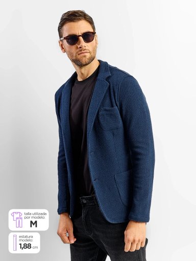 BLAZER CASUAL HOMBRE SPAVALDI EULOGIO AZUL ÍNDIGO - 1