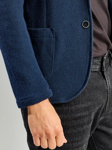 BLAZER CASUAL HOMBRE SPAVALDI EULOGIO AZUL ÍNDIGO - 4