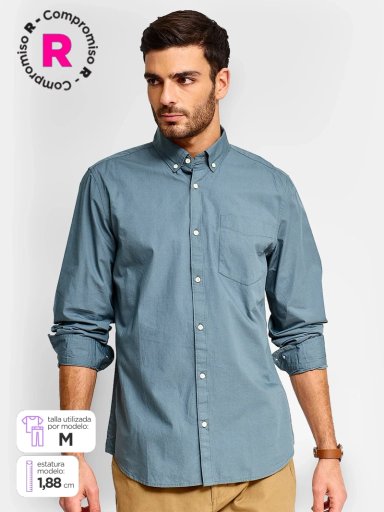 CAMISA MANGA LARGA NAVIGATA HOMBRE POPLIN - 1