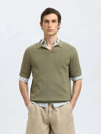 POLO MANGA CORTA ALGODÓN HOMBRE SELECTED - 1