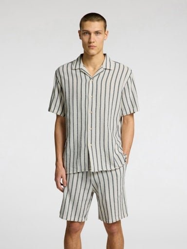 CAMISA MANGA CORTA ALGODÓN HOMBRE SELECTED CREMA 16089552 - 2