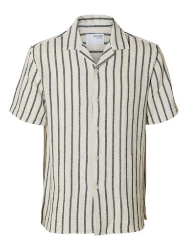CAMISA MANGA CORTA ALGODÓN HOMBRE SELECTED CREMA 16089552 - 6