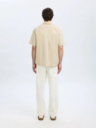 CAMISA MANGA CORTA HOMBRE SELECTED BEIGE 16091381 - 2