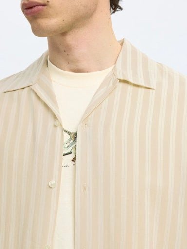 CAMISA MANGA CORTA HOMBRE SELECTED BEIGE 16091381 - 5