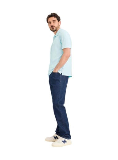 POLERA MANGA CORTA HOMBRE DOCKERS PIQUE AZUL - 3