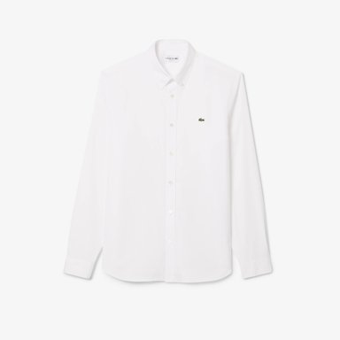 CAMISA MANGA LARGA ALGODÓN HOMBRE LACOSTE CH2933 BLANCO - 2
