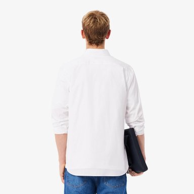 CAMISA MANGA LARGA ALGODÓN HOMBRE LACOSTE CH2933 BLANCO - 3