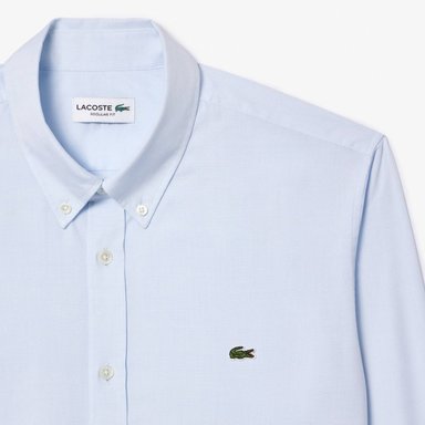 CAMISA MANGA LARGA ALGODÓN HOMBRE LACOSTE CH2933 BLANCO - 4