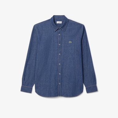 CAMISA MANGA LARGA ALGODÓN HOMBRE LACOSTE CH9084 AZUL - 2