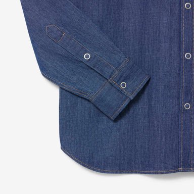 CAMISA MANGA LARGA ALGODÓN HOMBRE LACOSTE CH9084 AZUL - 5