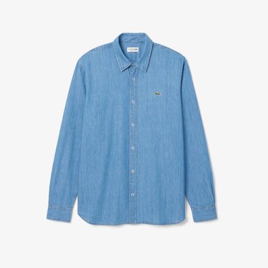 CAMISA MANGA LARGA ALGODÓN HOMBRE LACOSTE CH9084 AZUL - 2
