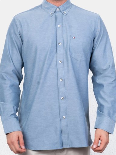 CAMISA MANGA LARGA HOMBRE PIERRE CARDIN OXFORD COLOR ENTERO PC-63677CAA - 3