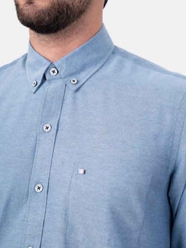 CAMISA MANGA LARGA HOMBRE PIERRE CARDIN OXFORD COLOR ENTERO PC-63677CAA - 4