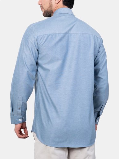 CAMISA MANGA LARGA HOMBRE PIERRE CARDIN OXFORD COLOR ENTERO PC-63677CAA - 2