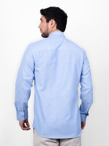 CAMISA MANGA LARGA HOMBRE PIERRE CARDIN OXFORD COLOR ENTERO PC-63677CAA - 2