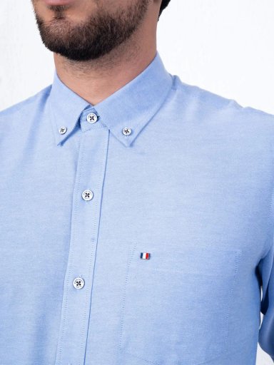 CAMISA MANGA LARGA HOMBRE PIERRE CARDIN OXFORD COLOR ENTERO PC-63677CAA - 3