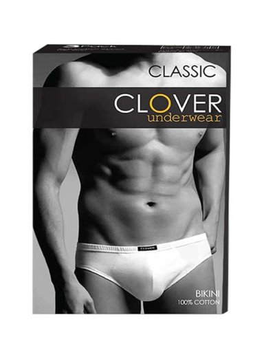 CALZONCILLO BIKINI CLOVER HOMBRE ALGODÓN PACK X3