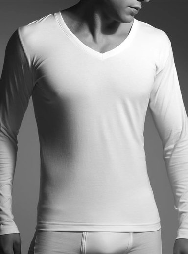 CAMISETA CLOVER HOMBRE ALGODÓN CUELLO V