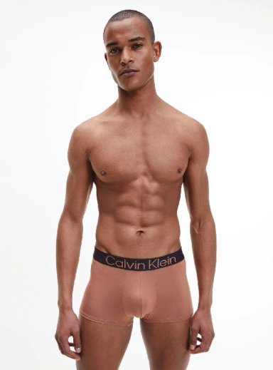 CALZONCILLO ALGODÓN HOMBRE CALVIN KLEIN ROJO CK FLEX NATURAL NEO NUDES MICROFIBER LOW RISE TRUNK