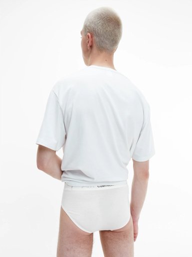 PACK CALZONCILLO ALGODÓN HOMBRE CALVIN KLEIN BLANCO NB3298-110 - 3