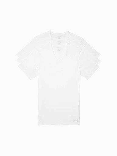 CAMISETA INTERIOR ALGODÓN HOMBRE CALVIN KLEIN BLANCO NB4014-100 - 1