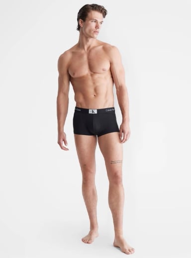 BÓXER MICROFIBRA HOMBRE CALVIN KLEIN NEGRO LOW RISE TRUNK NB3406006 - 4