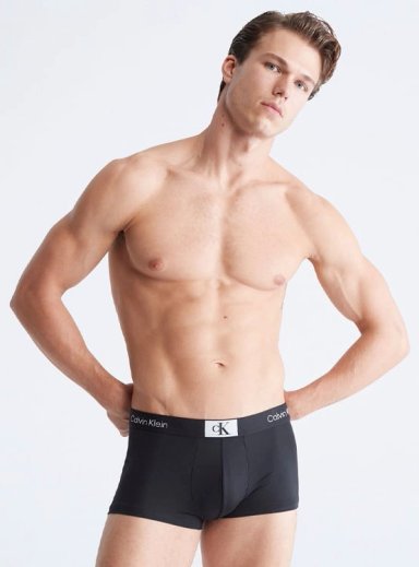 BÓXER MICROFIBRA HOMBRE CALVIN KLEIN NEGRO LOW RISE TRUNK NB3406006 - 1