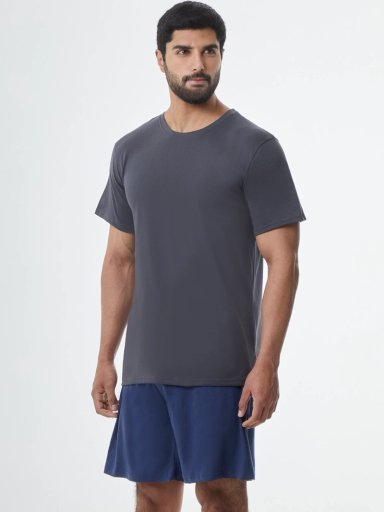 PIJAMAS HOMBRE KENNETH STEVENS LISO NEGRO - 1
