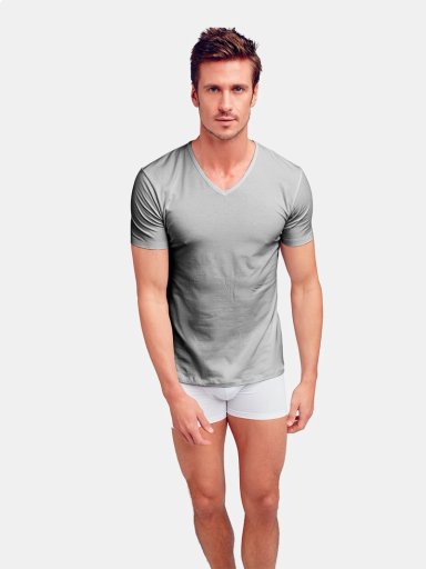 CAMISETA CUELLO EN V ALGODÓN HOMBRE JOCKEY STRETCH ACTIVE - 1