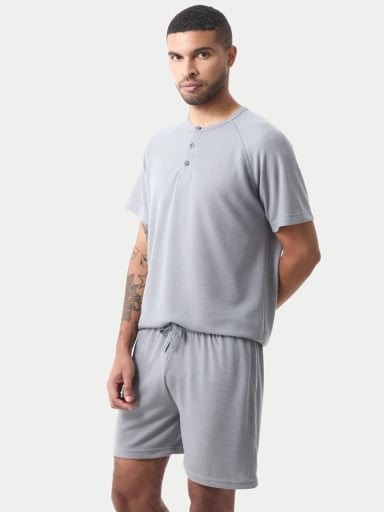 PIJAMA HOMBRE MARQUIS CORTO WAFFLE - 3