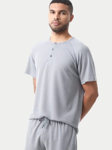 PIJAMA HOMBRE MARQUIS CORTO WAFFLE - 4