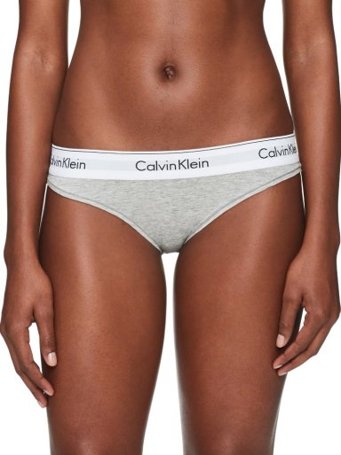 CALZÓN ALGODÓN MUJER CALVIN KLEIN GRIS BIKINI - 1
