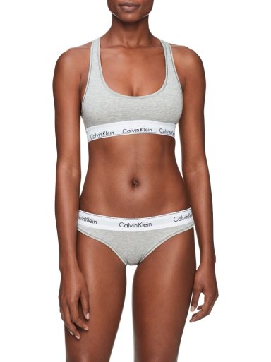 CALZÓN ALGODÓN MUJER CALVIN KLEIN GRIS BIKINI - 3
