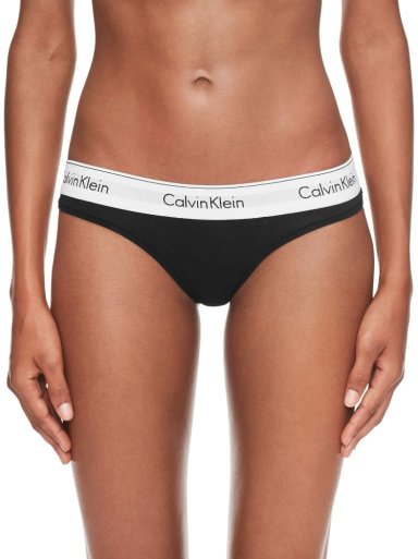 CALZÓN ALGODÓN MUJER CALVIN KLEIN NEGRO THONG - 2