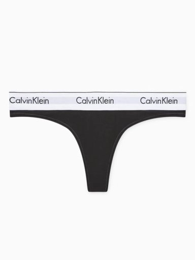 CALZÓN ALGODÓN MUJER CALVIN KLEIN NEGRO THONG - 4