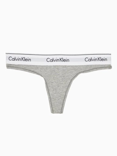 CALZÓN ALGODÓN MUJER CALVIN KLEIN GRIS THONG - 4
