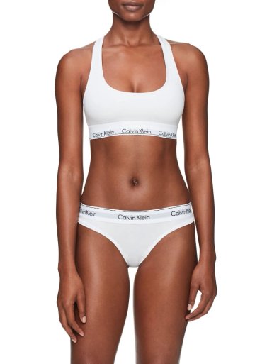 CALZÓN ALGODÓN MUJER CALVIN KLEIN BLANCO THONG - 3