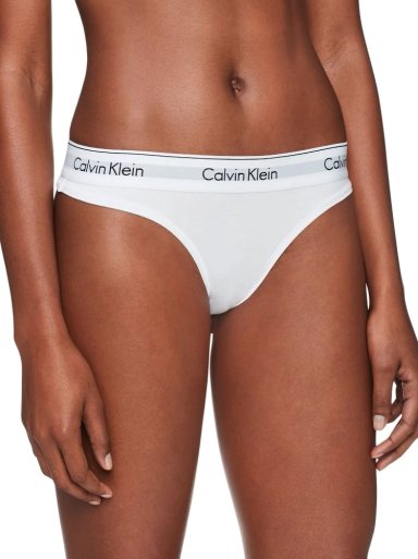 CALZÓN ALGODÓN MUJER CALVIN KLEIN BLANCO THONG