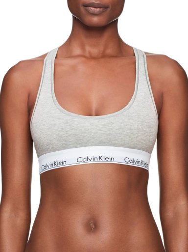 SOSTÉN ALGODÓN MUJER CALVIN KLEIN GRIS BRALETTE UNLINED