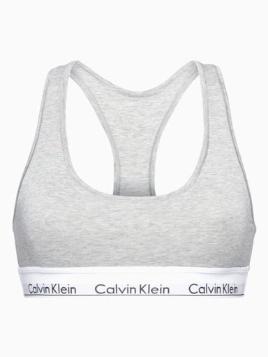 SOSTÉN ALGODÓN MUJER CALVIN KLEIN GRIS BRALETTE UNLINED - 4